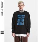 Oversized Dolman-sleeved Printed T-shirt