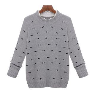Bow Embroidered Sweater