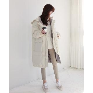 Hooded Duck-down Padding Long Coat