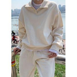Cotton Collared Pullover