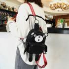 Bear Faux Leather Two-way Backpack
