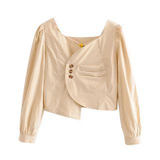 Asymmetric Cropped Blouse