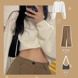 Cropped Pullover / Wide-leg Pants