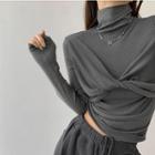 Details Twisted High-neck T-shirt