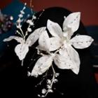 Set Of 2: Wedding Flower Hair Stick Hari Stick - White - One Size