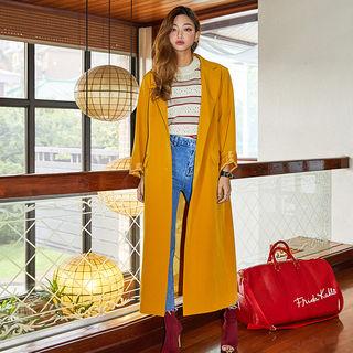 Lapelled Single-breathed Long Coat