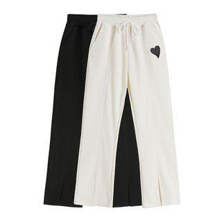 Heart High Waist Loose Fit Pants