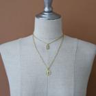 Coin-pendant Layered Necklace