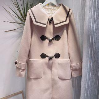 Sailor Collar Wool Duffle Coat