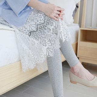 Inset Lace Skirt Sleeveless Dress