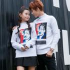 Couple Matching Mock Turtleneck Printed Pullover