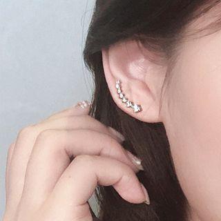Rhinestone Dangle Earring Bc0234 - 1 Pair - Zircon - As Shown In Figure - One Size