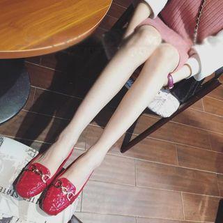 Chain Detail Patent Loafers