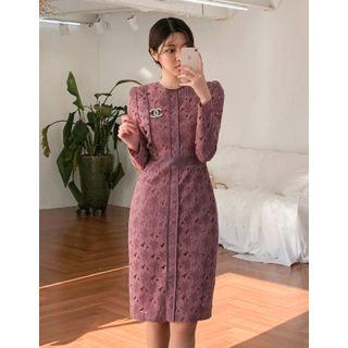 Dali Hotel Piped Lace Sheath Dress