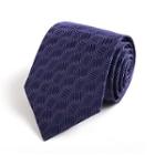 Patterned Silk Neck Tie (8cm) Purple - One Size