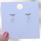 Star Stud Earring 1 Pair - Silver - One Size