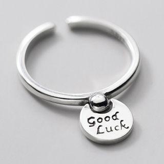 Lettering Sterling Silver Open Ring S925 Silver - Ring - Silver - One Size