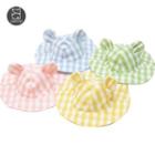 Plaid Bear Ear Bucket Hat