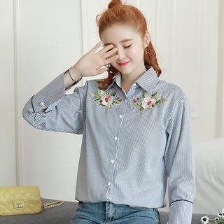 Flower Embroidery Blouse