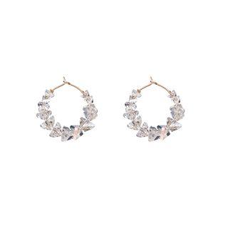 Bead Hoop Earring 1 Pair - As Shown In Figure - One Size