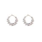 Bead Hoop Earring 1 Pair - As Shown In Figure - One Size