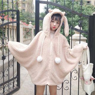 Rabbit Ear Hooded Jacket Khaki - One Size