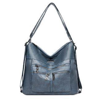 Plain Multi-section Shoulder Bag