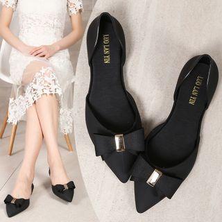 Pointed Bow Dorsay Flats