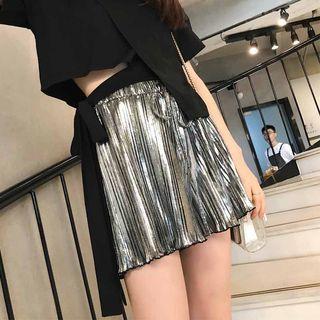 Glitter Pleated A-line Skorts