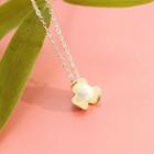 Flower Faux Pearl Pendant Sterling Silver Necklace Faux Pearl - Silver - One Size