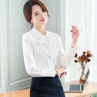 Tie-neck Blouse / Pencil Skirt / Dress Pants / Set