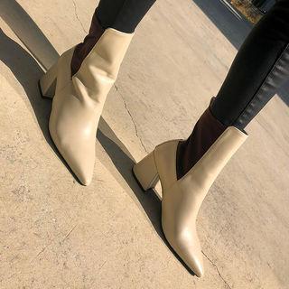 Contrast-trim Ankle Boots