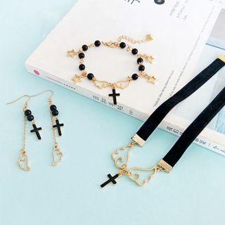 Cross Drop Earring / Choker / Bracelet