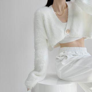 Furry-knit Loose Cape Top