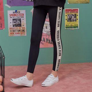 High-waist Letter-printed Leggings