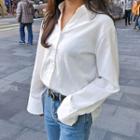 Open-placket Slit-cuff Shirt