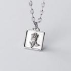 S925 Sterling Silver Rose Pendant Necklace As Shown In Figure - One Size