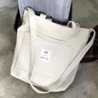 Pocket-front Cotton Crossbody Bag