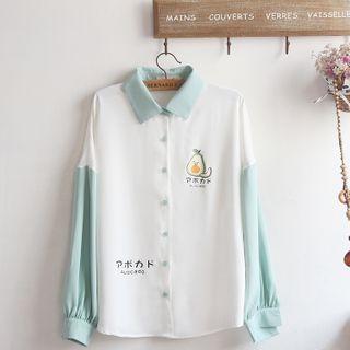 Paneled Print Shirt