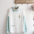 Paneled Print Shirt