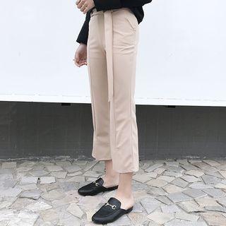 Boot Cut Pants With Belt