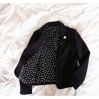 Single-breasted Jacket With Brooch