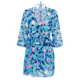 Set: Leaf Printed Bikini + Cover-up