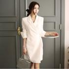 Long-sleeve Wrap Coatdress