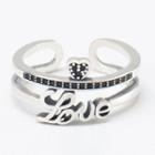 925 Sterling Silver Love Lettering Layered Open Ring