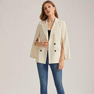 Double-breasted Cloak Sleeve Blazer