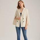 Double-breasted Cloak Sleeve Blazer
