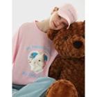 Heart-frame Bunny-printed T-shirt Pink - One Size