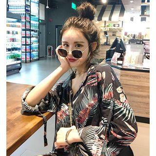 Floral Print Shirt Multicolor - One Size