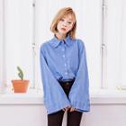 Wide-sleeve Denim Shirt